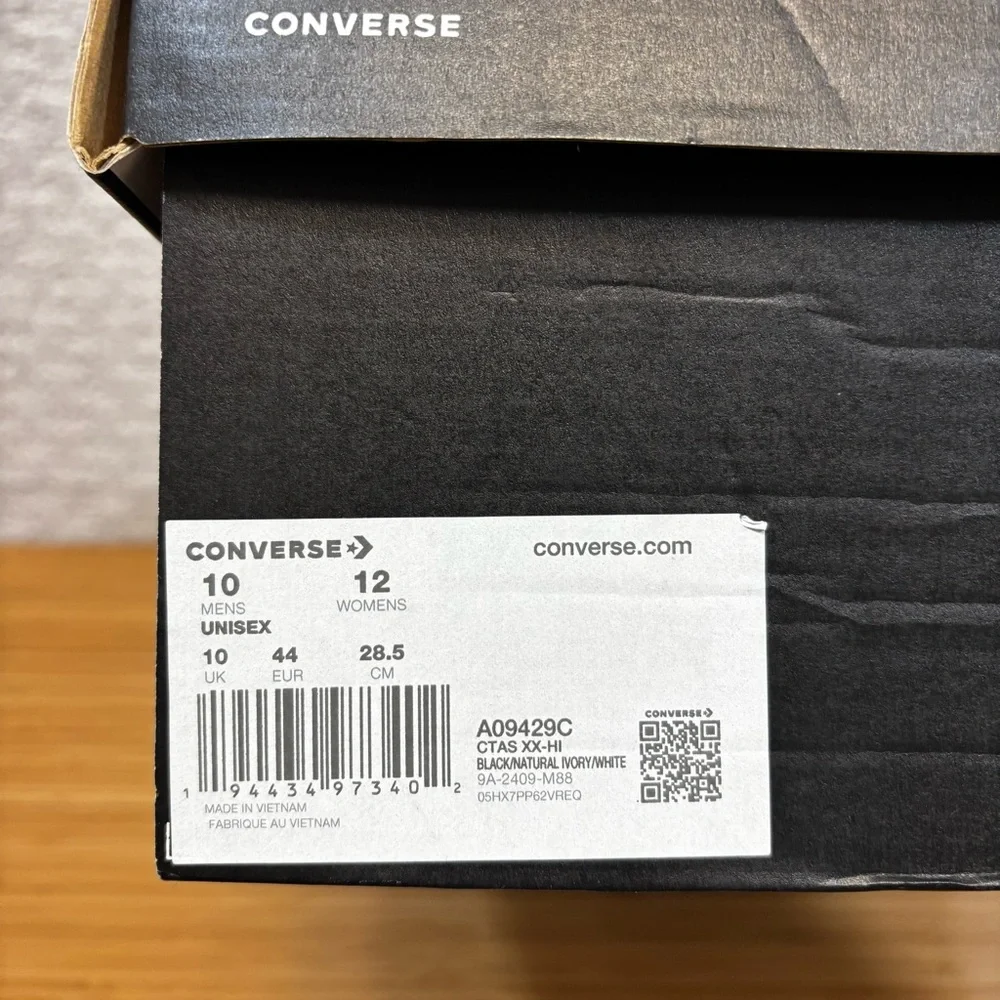 Converse All Star Chuck Taylor XX-HI A09429C Black Men’s Sz 10 Woman’s Sz 12 - Picture 6 of 6